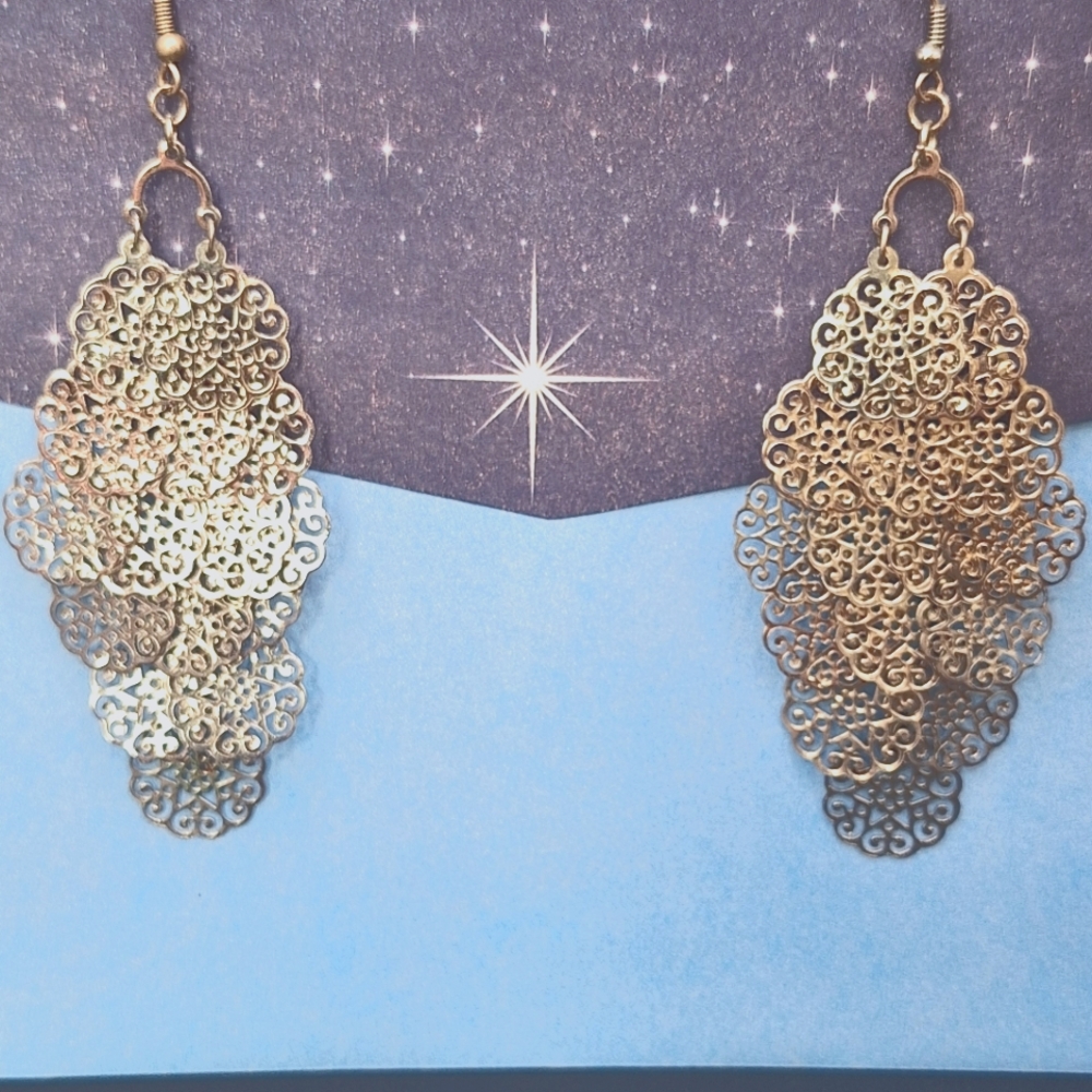 Fun Upcycled Snowflake Earrings